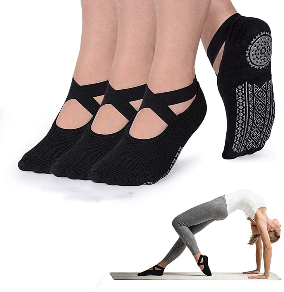 Non-Slip Grip Socks for Women - Perfect for Pilates, Barre, Ballet, and Barefoot Workouts.