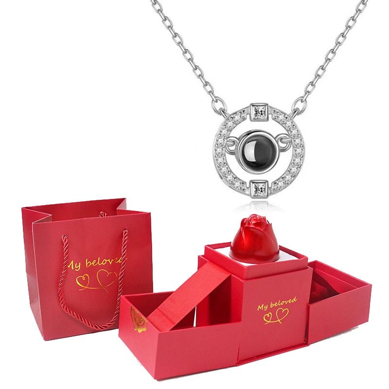 Luxury Jewelry I Love You Pendant With Rose Gift Box - PerfectSkin™