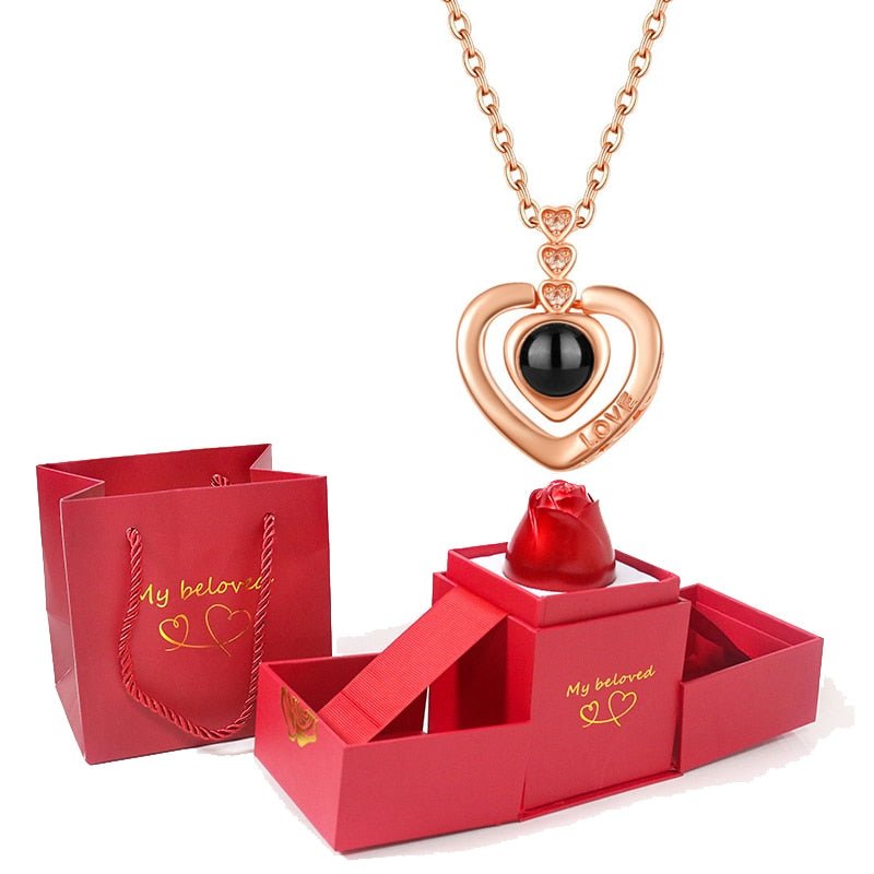 Luxury Jewelry I Love You Pendant With Rose Gift Box - PerfectSkin™